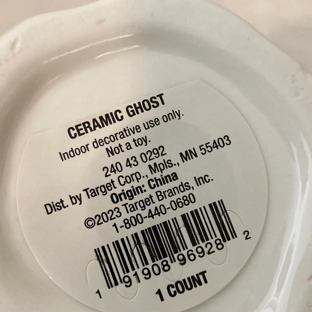 Target Halloween Hyde & Eek Pink Pumpkin Ceramic Ghost